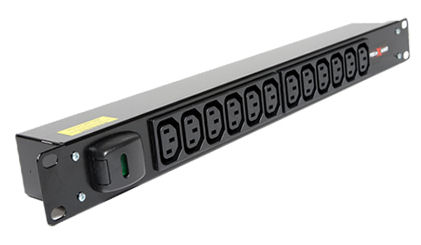 KVM Choice, UK:PDB-IEC12HC14 12 Way Horizontal C13 Socket PDU to C14 ...